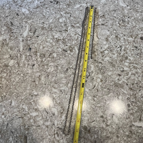 90 grams Vintage sterling silver thick rope chain long necklace & bracelet set - Picture 16 of 16